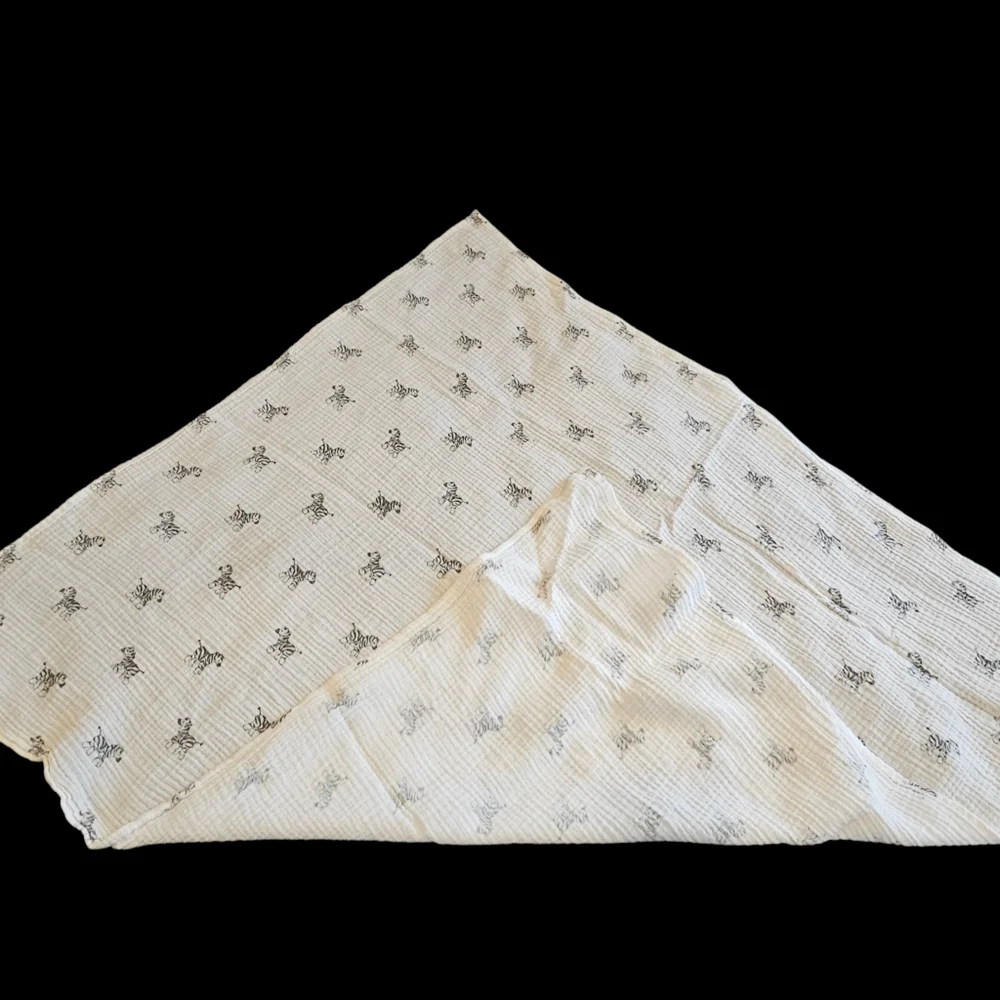 123 Swaddle Club Amazing Baby Zebra Receiving Swaddle Blanket 100% Cotton 40x40